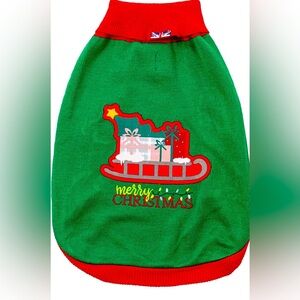 HUGO & HUDSON Santas Sleigh Christmas Dog Jumper - Festive Novelty Dog Sweater M